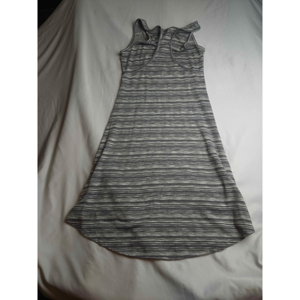 Converse Womens One Star Grey Space Dye Striped Racerback High Low Tank Dress XS - Picture 5 of 6